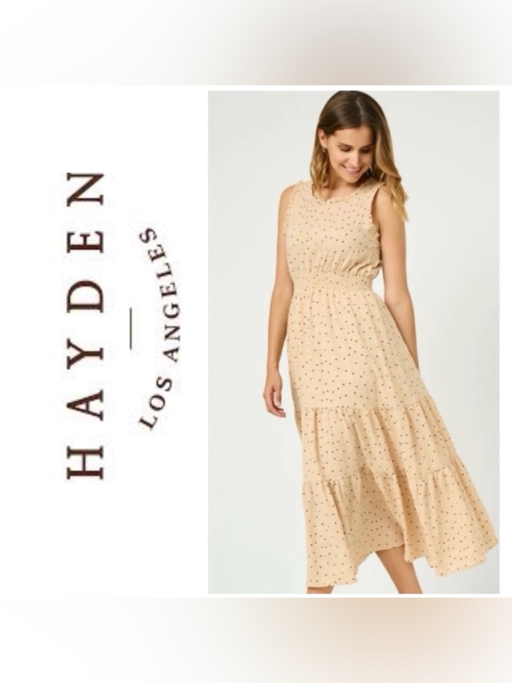 Hayden Vivian polka dot maxi dress, Size Small, NWOT